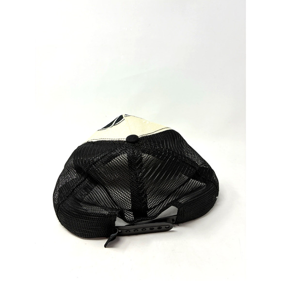 Ed Hardy Trucker Hat Embroidered Tattoo Panther Off White/Black Snapback Cap - Picture 3 of 4